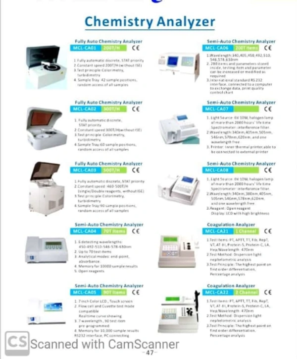 Chemistry Analyser